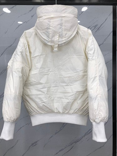 Canada Goose Hooded Bomber Jacket with Contrast Ribbed Trim