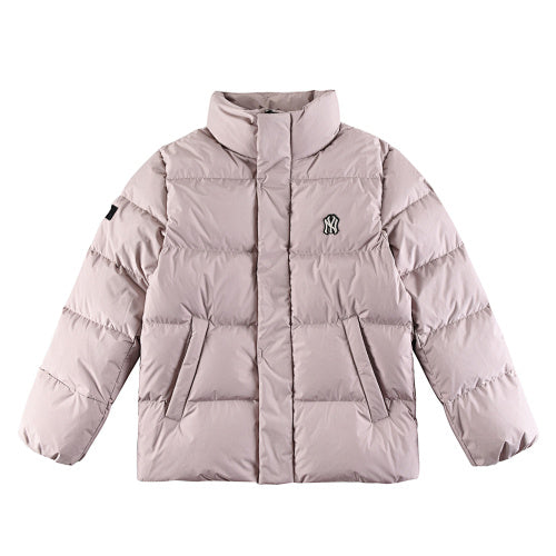 MLB New York Yankees Blush Pink Stand-Collar Puffer Jacket