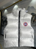Canada Goose White Glossy Stand-Collar Puffer Vest