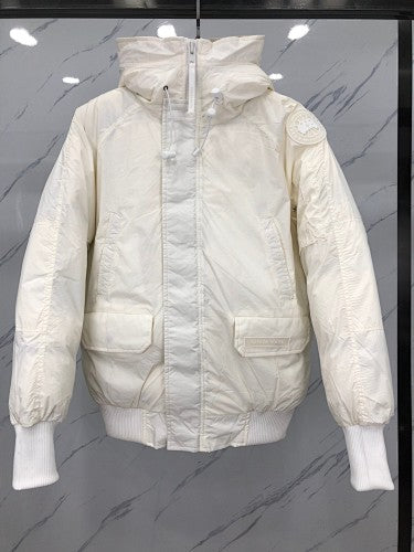 Canada Goose Hooded Bomber Jacket with Contrast Ribbed Trim