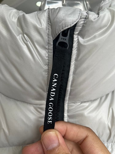 Canada Goose White Glossy Stand-Collar Puffer Vest