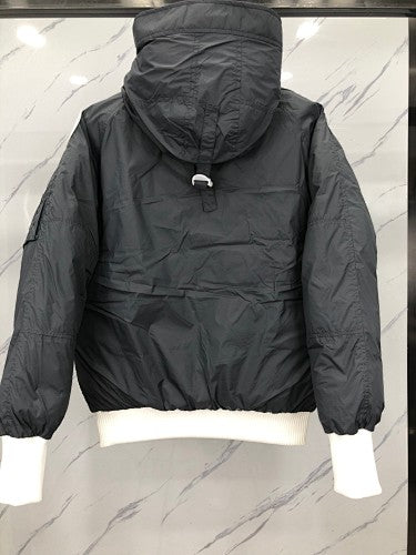 Canada Goose Hooded Bomber Jacket with Contrast Ribbed Trim
