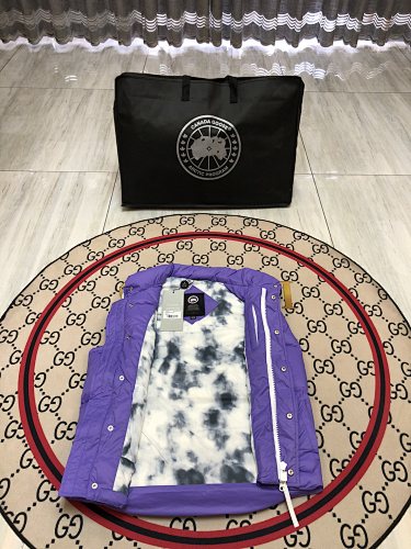 Canada Goose Purple Stand-Collar Quilted Puffer Vest