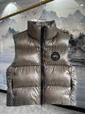Canada Goose Metallic Taupe Stand-Collar Puffer Vest