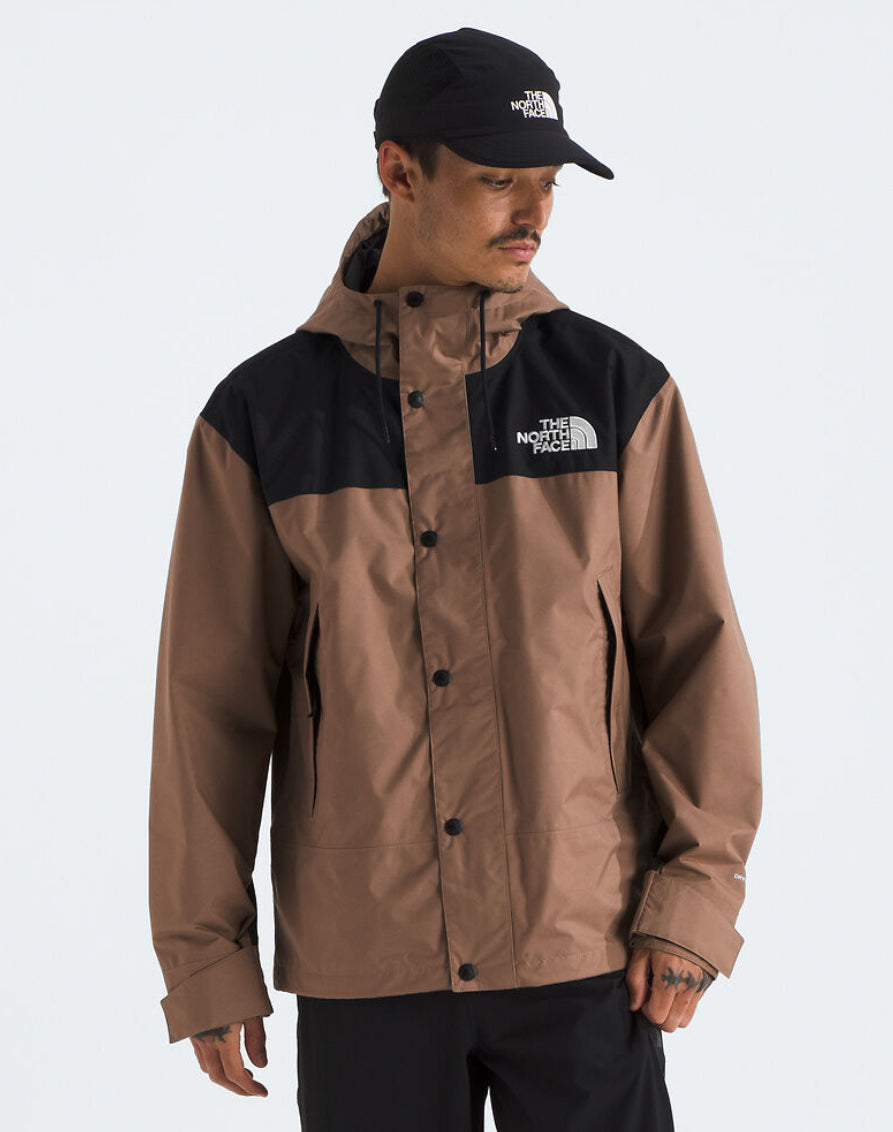 The North Face Brown and Black Color-Block Hooded Jacket