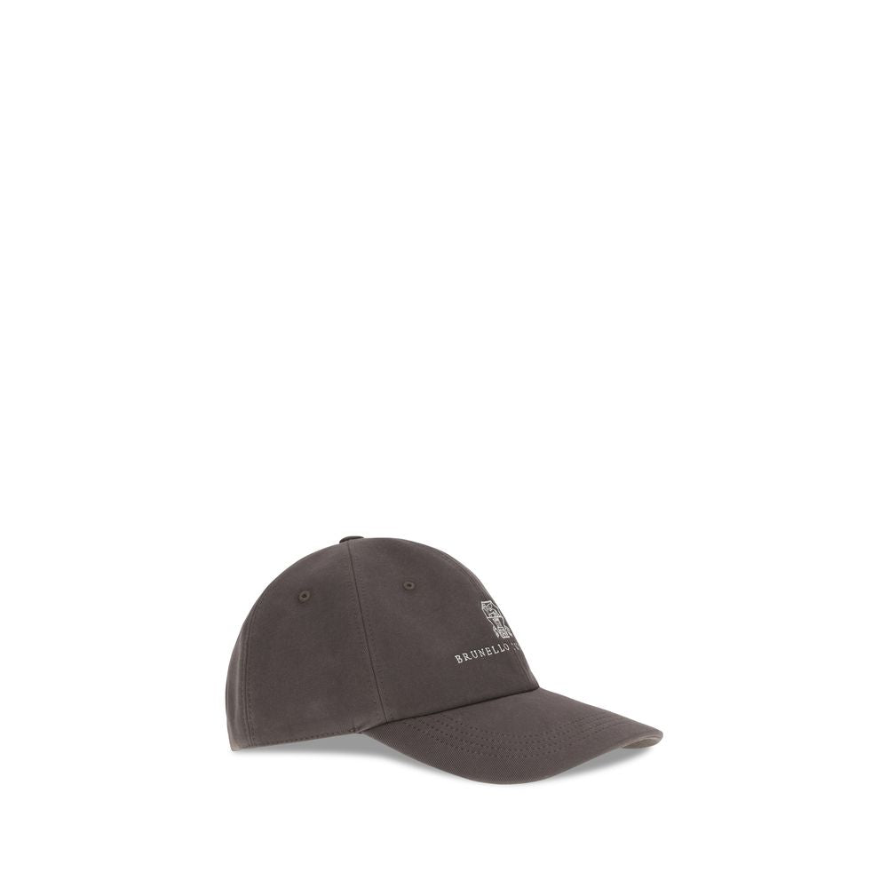 Brunello Cucinelli Brown Cotton Baseball Cap