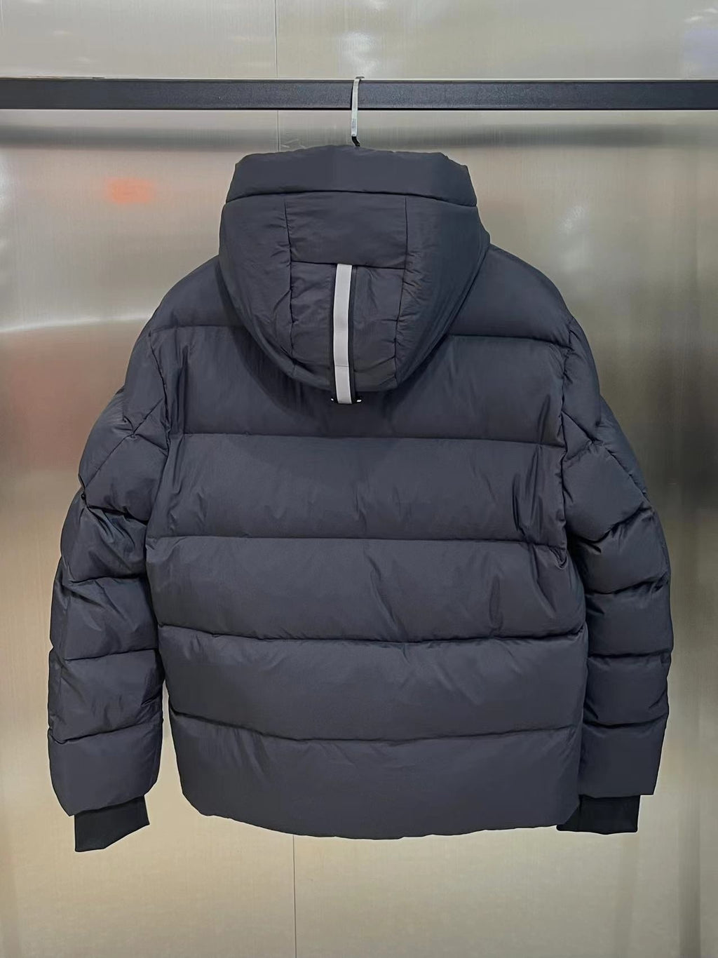Canada Goose Charcoal Hooded Quilted Puffer Jacket