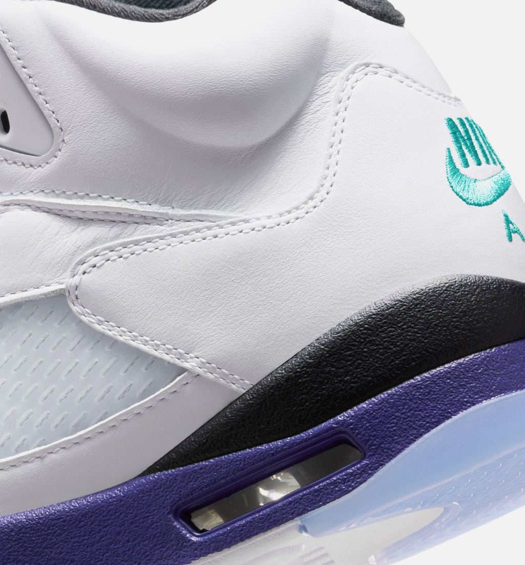 Air Jordan 5 Retro Grape | Men's Lifestyle Shoe | White/New Emerald/Grape Ice/Black