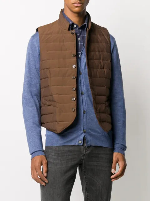 Fedeli V-neck ribbed knit cardigan