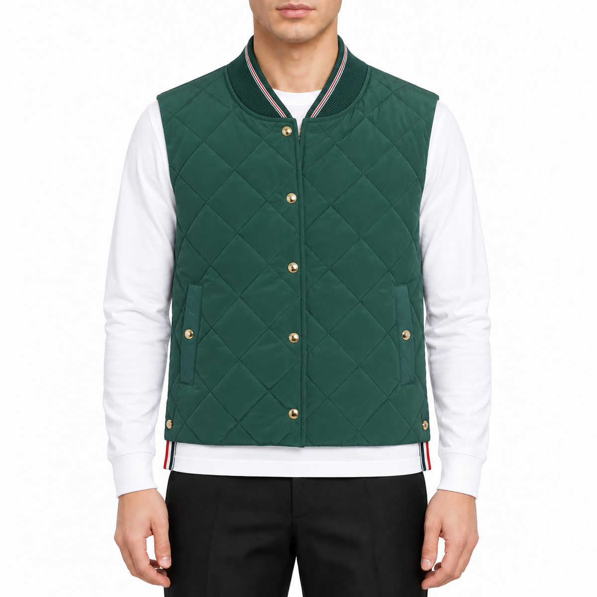 Unisex sleeveless vest jacket | Thom Browne