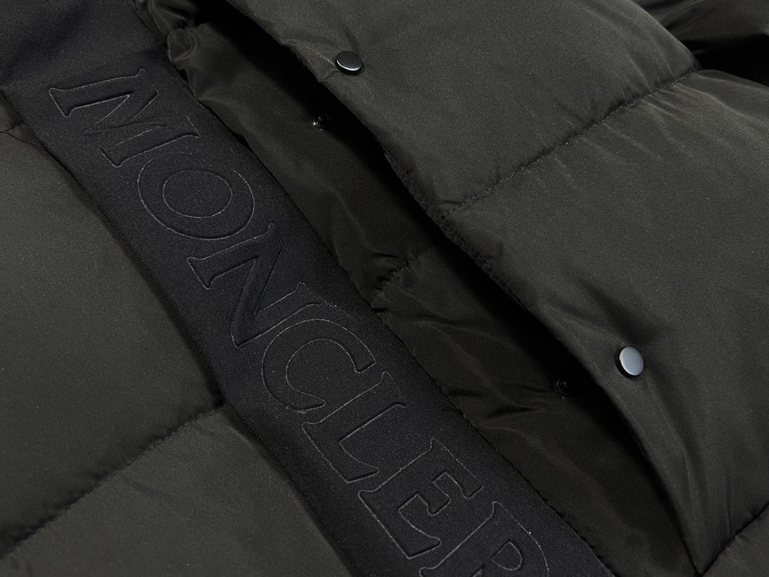 Moncler Black Hooded Quilted Puffer Jacket