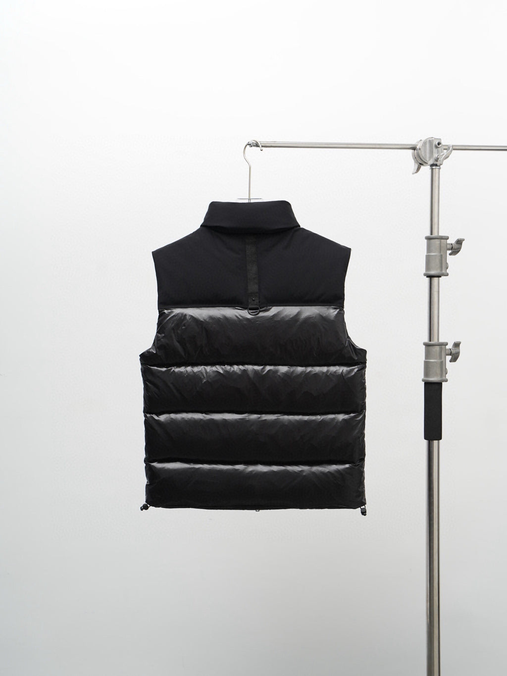 Moose Knuckles Black Stand-Collar Puffer Vest with Chest Logo