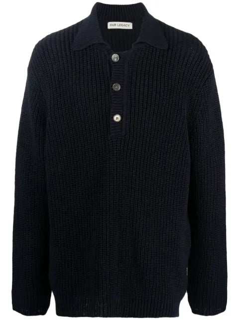 OUR LEGACY ribbed-knit cotton jumper