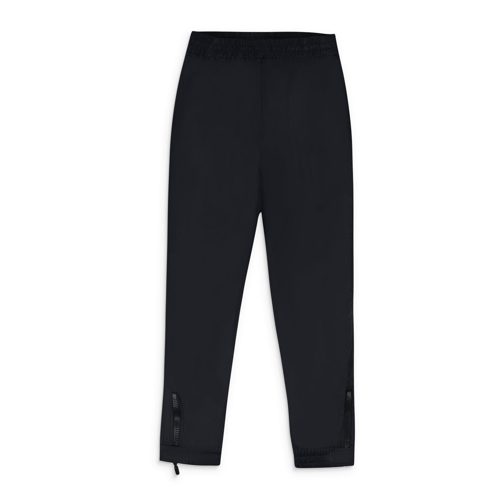 Black Reversed Nylon Track Pants