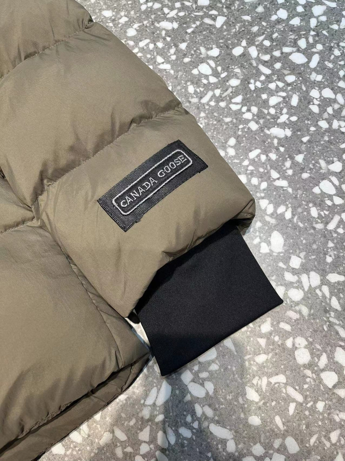 Canada Goose Khaki Hooded Quilted Puffer Jacket