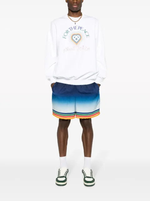 Casablanca Peace Gradient-print cotton sweatshirt