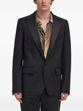 Roberto Cavalli satin-lapel single-button blazer