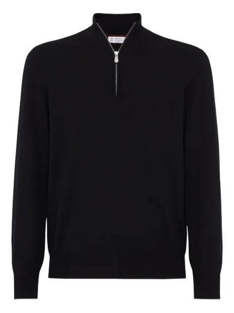 Brunello Cucinelli cashmere half-zip sweater