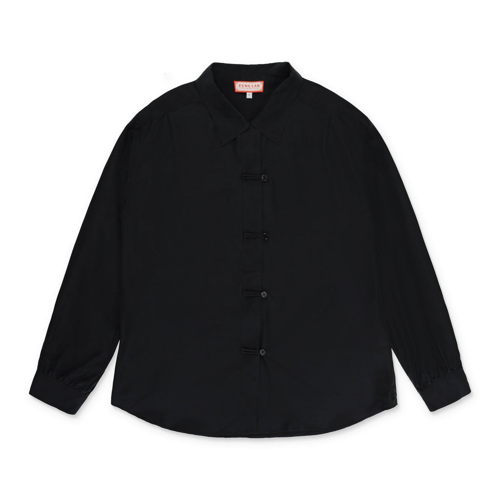 SILK BLACK BLOUSE