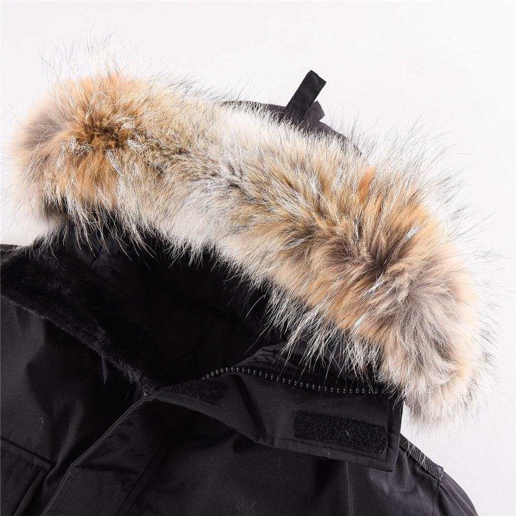 Canada Goose Black Hooded Utility Parka with Multiple Pockets