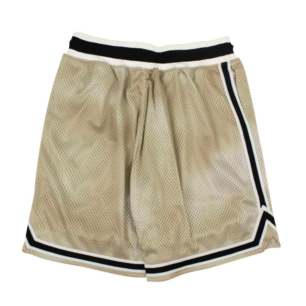 Gold Tie Dye Mesh Basketball Shorts