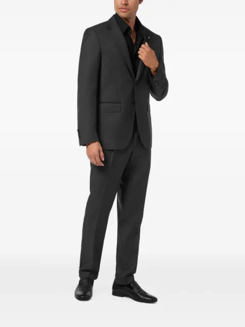 Billionaire embroidered-detail buttoned blazer