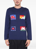 Comme Des Garçons Shirt graphic crewneck knitwear