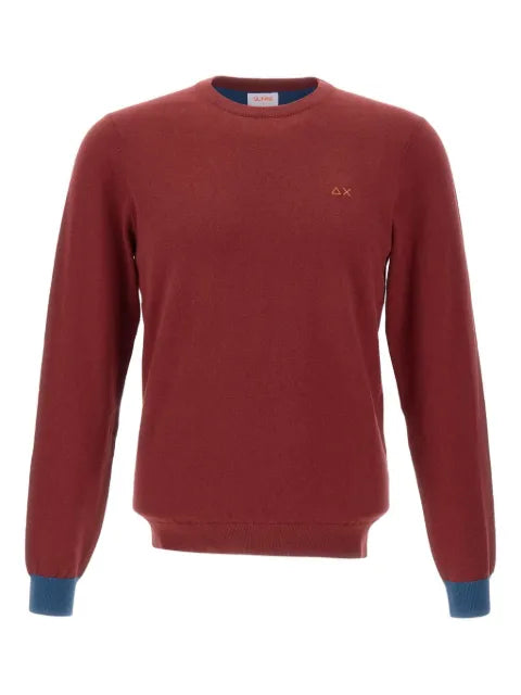 Sun68 elbow-patch ribbed-cuff sweater