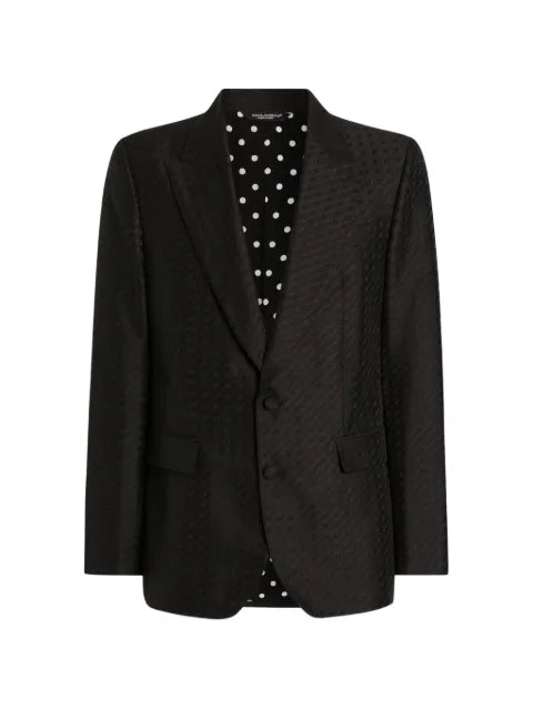 Dolce & Gabbana single-breasted Sicilia light jacket with micro pattern jacquard