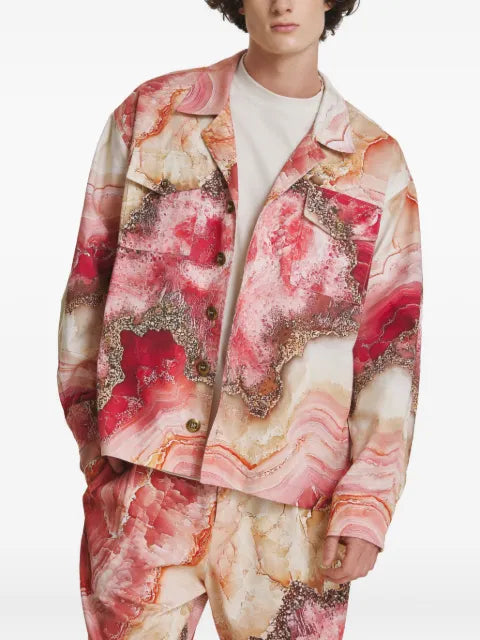IRINA VOINEA Rose Crystal overshirt
