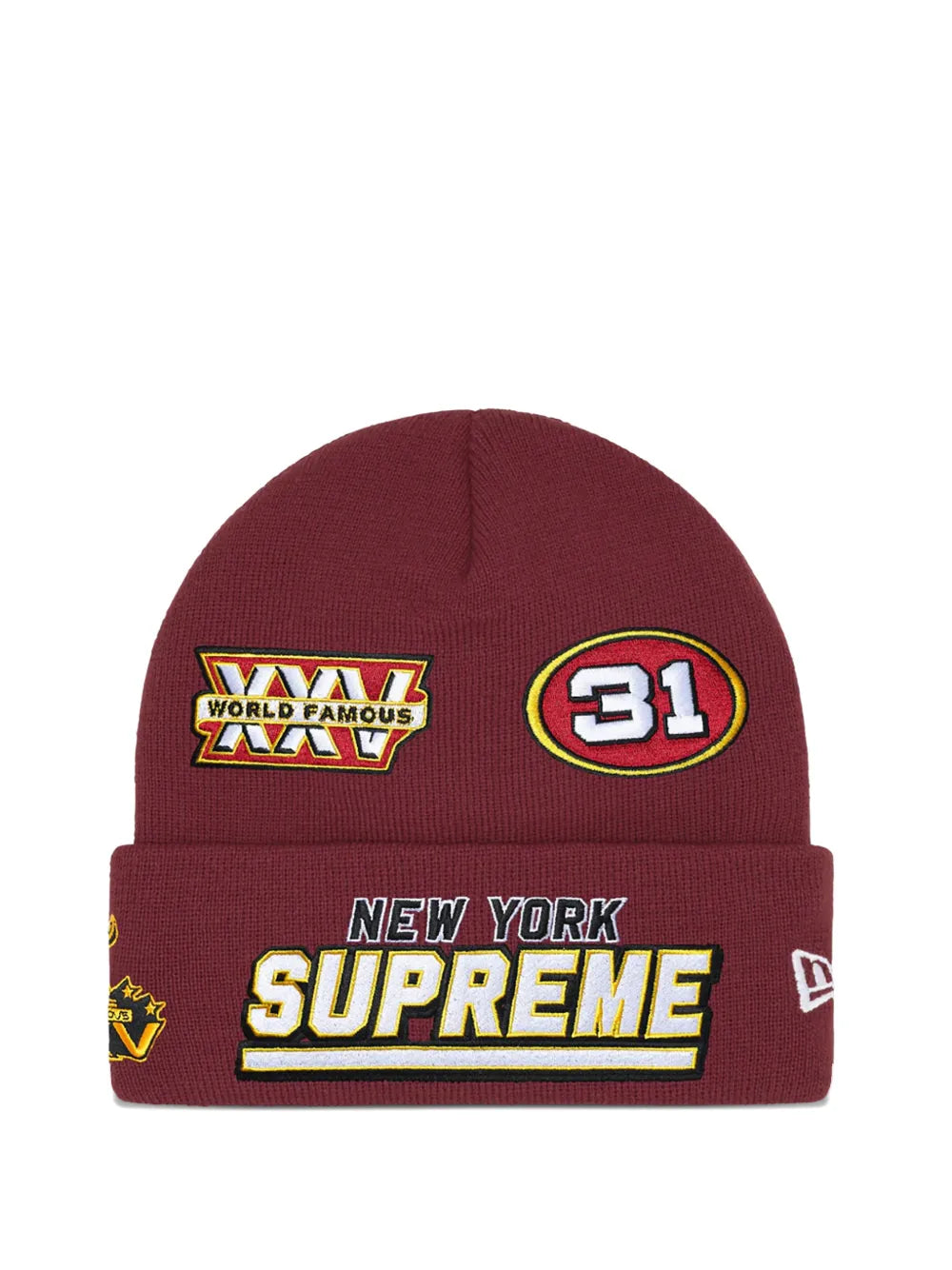 Supreme x New Era Embroidered Football Beanie