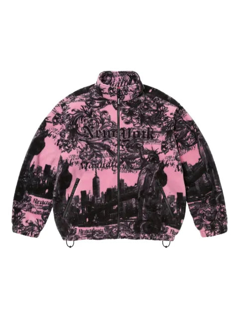 Supreme graphic fleece jacket