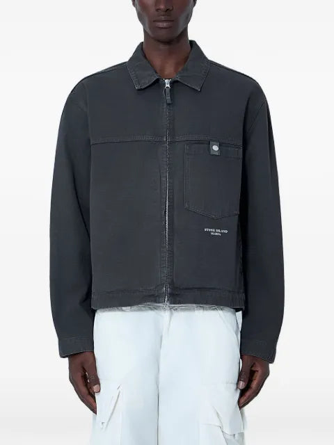 Stone Island 4100074 slub cotton batavia-tc_S.I. Marina jacket