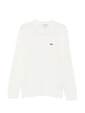 Lacoste cable-knit logo-patch sweater