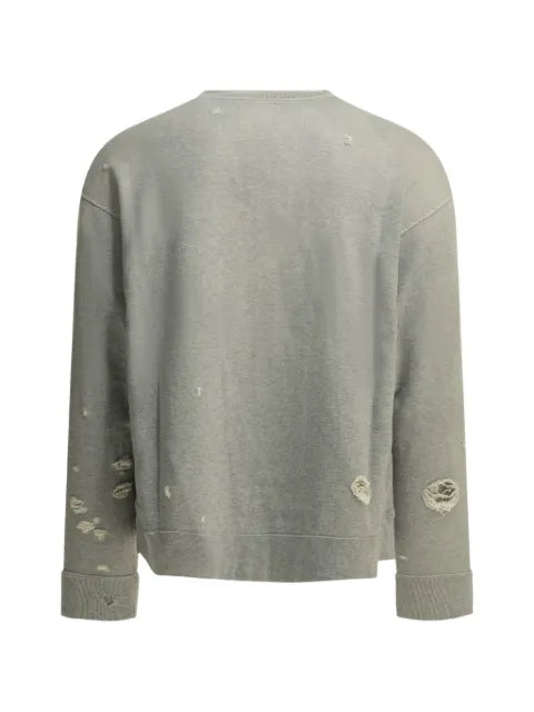 Needles distressed papillon-print sweater