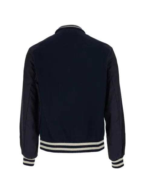 Moncler striped-trim panelled jacket