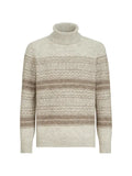 Brunello Cucinelli alpaca cashmere and wool nordic jacquard turtleneck sweater
