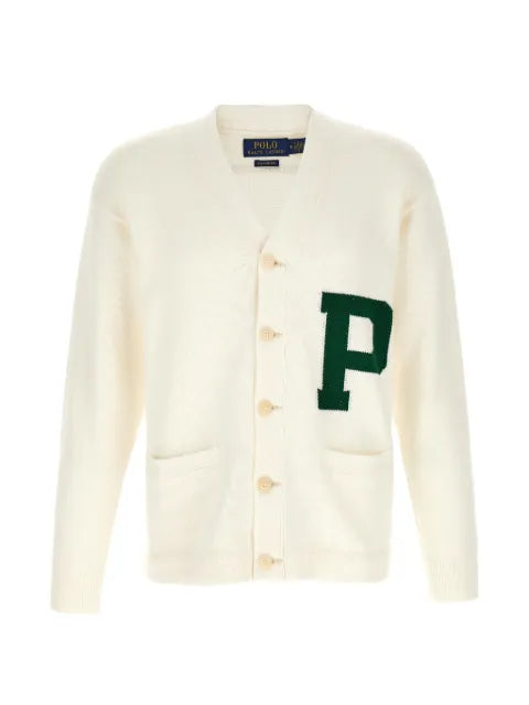 Polo Ralph Lauren letter-intarsia knitted cardigan