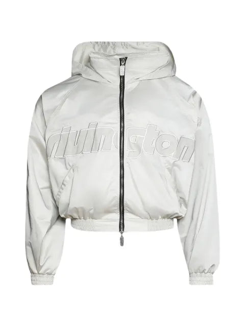RRR123 Flagship Abbots logo-embroidered padded jacket