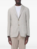 Zegna chevron-pattern single-breasted blazer