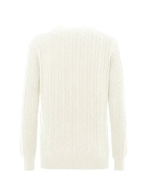 Malo cable-knit crew-neck sweatshirt