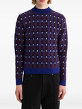 Jil Sander checked intarsia-knit sweater