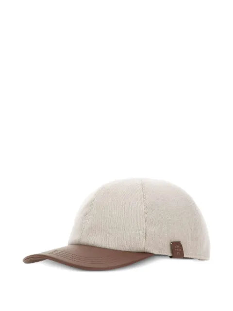Eleventy leather-brim baseball cap