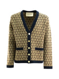 Valentino Garavani Wool Cardigan With Toute La V Pattern