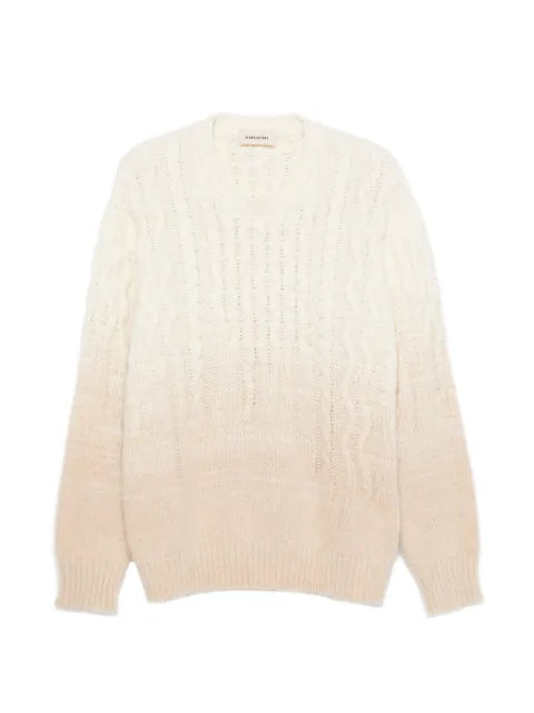 atomo factory cable-knit ombré-effect sweater