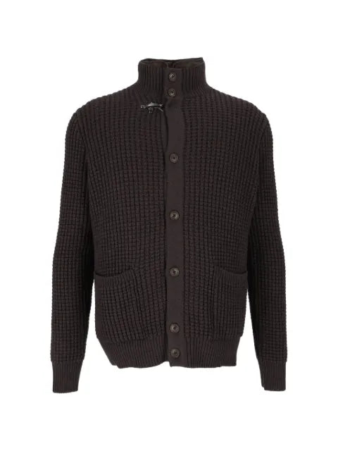 Fay waffle-knit wool cardigan