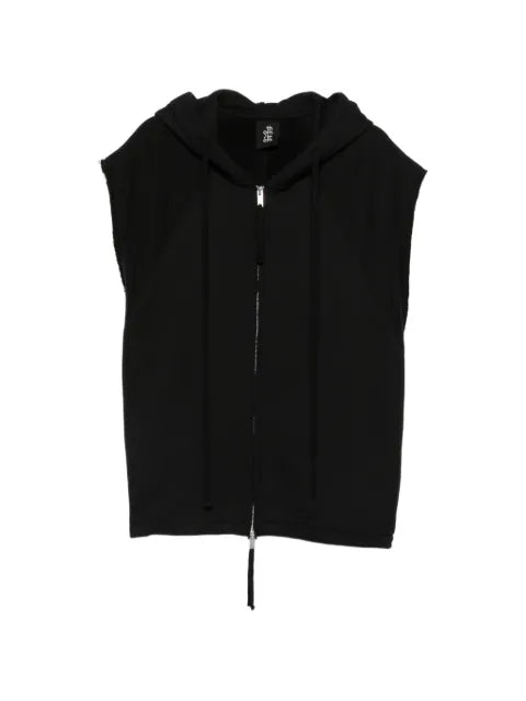 Thom Krom sleeveless zip-up hoodie