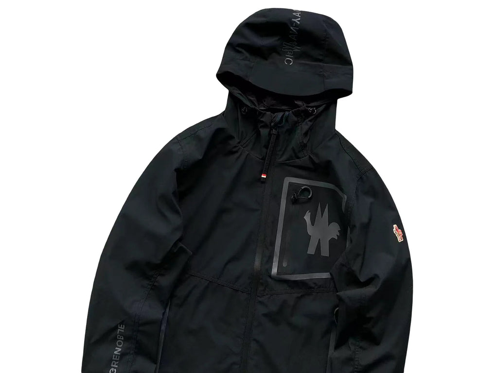 Moncler Grenoble Black Graphic Hooded Jacket