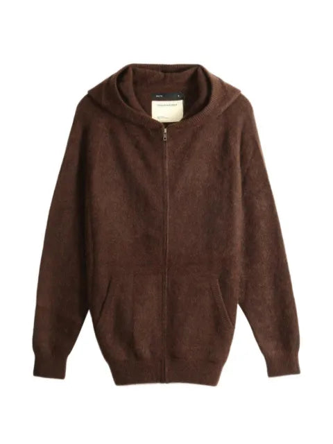 Frenckenberger zip-up knit hoodie