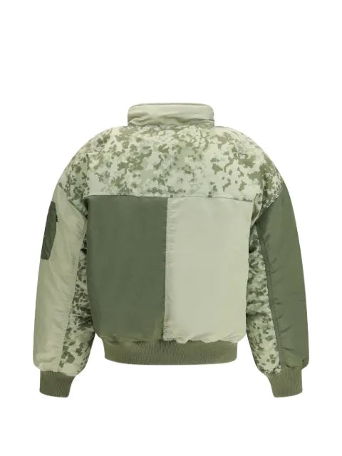 Alpha Industries colour-block camouflage-print bomber jacket